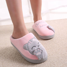 Load image into Gallery viewer, Cute Non-slip Winter Animal Women Slippers Home Female Comfort Floor Women Shoes Cotton Ladies Indoor Slippers Plush Slipper