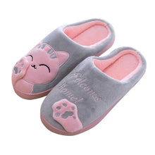 Load image into Gallery viewer, Cute Non-slip Winter Animal Women Slippers Home Female Comfort Floor Women Shoes Cotton Ladies Indoor Slippers Plush Slipper